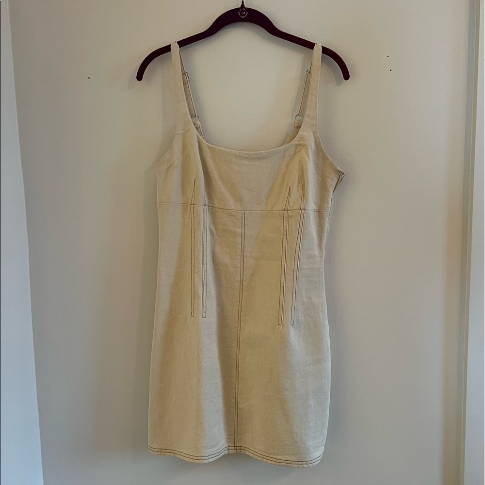 BDG Cream Mini Dress with Adjustable Straps
